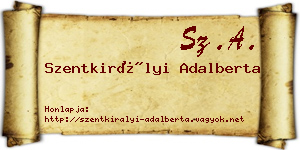 Szentkirályi Adalberta névjegykártya